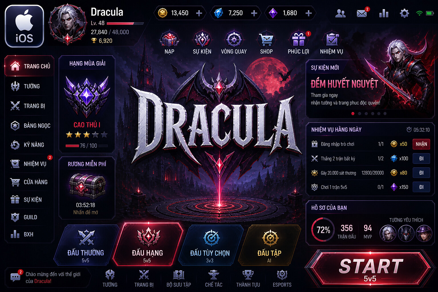 BẢN DRACULA IOS